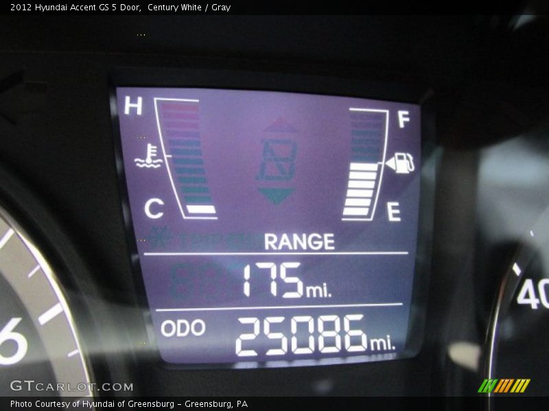 Century White / Gray 2012 Hyundai Accent GS 5 Door