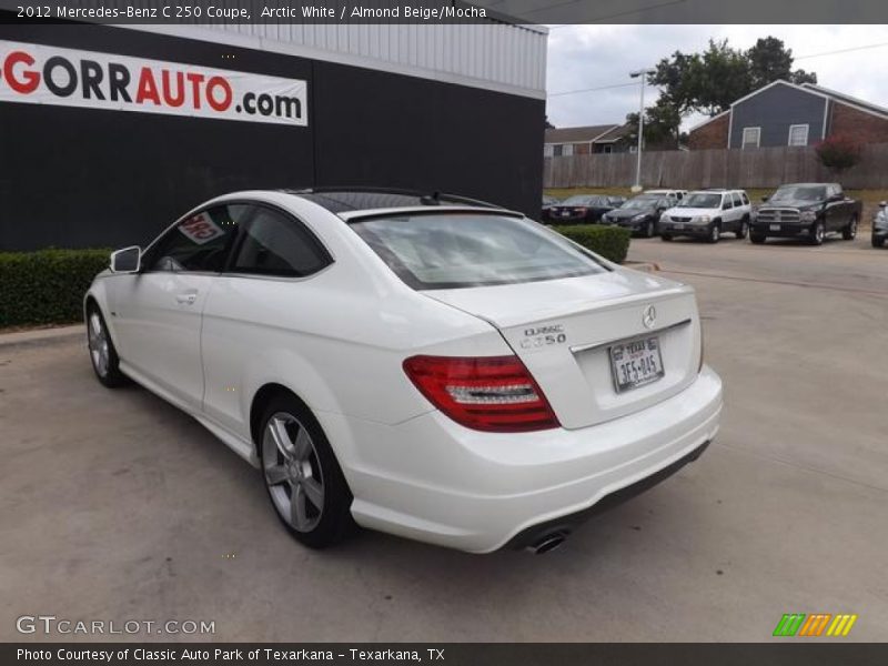 Arctic White / Almond Beige/Mocha 2012 Mercedes-Benz C 250 Coupe