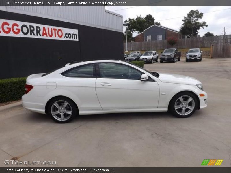 Arctic White / Almond Beige/Mocha 2012 Mercedes-Benz C 250 Coupe