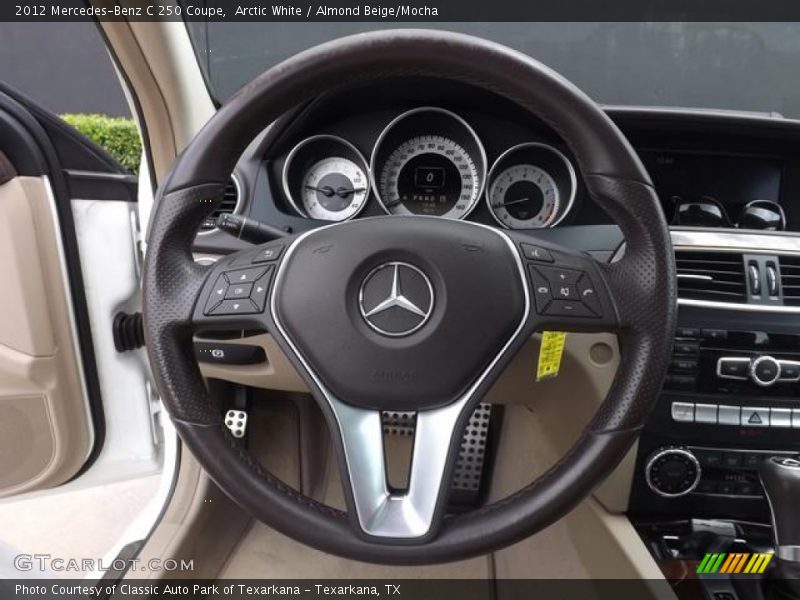 Arctic White / Almond Beige/Mocha 2012 Mercedes-Benz C 250 Coupe