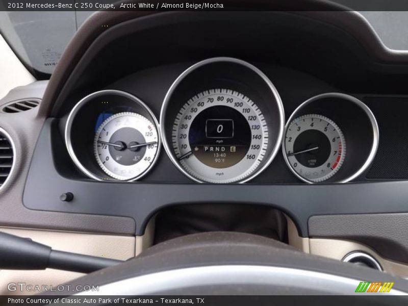 Arctic White / Almond Beige/Mocha 2012 Mercedes-Benz C 250 Coupe