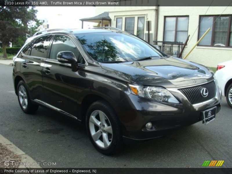 Truffle Brown Mica / Black/Brown Walnut 2010 Lexus RX 350 AWD