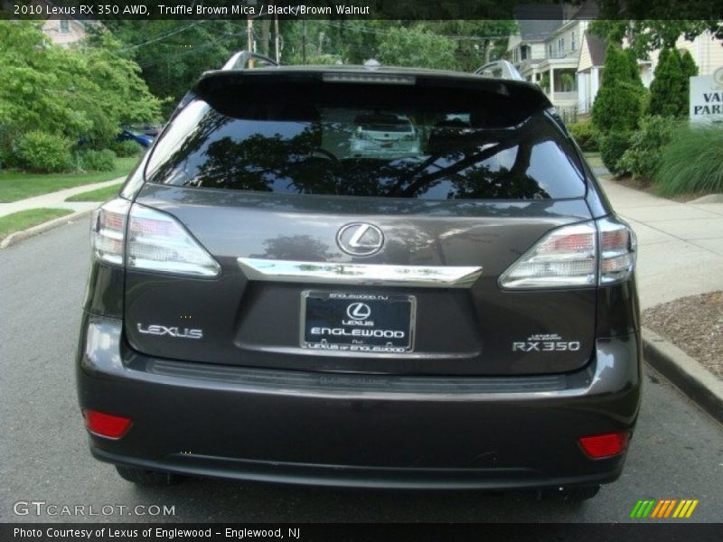 Truffle Brown Mica / Black/Brown Walnut 2010 Lexus RX 350 AWD