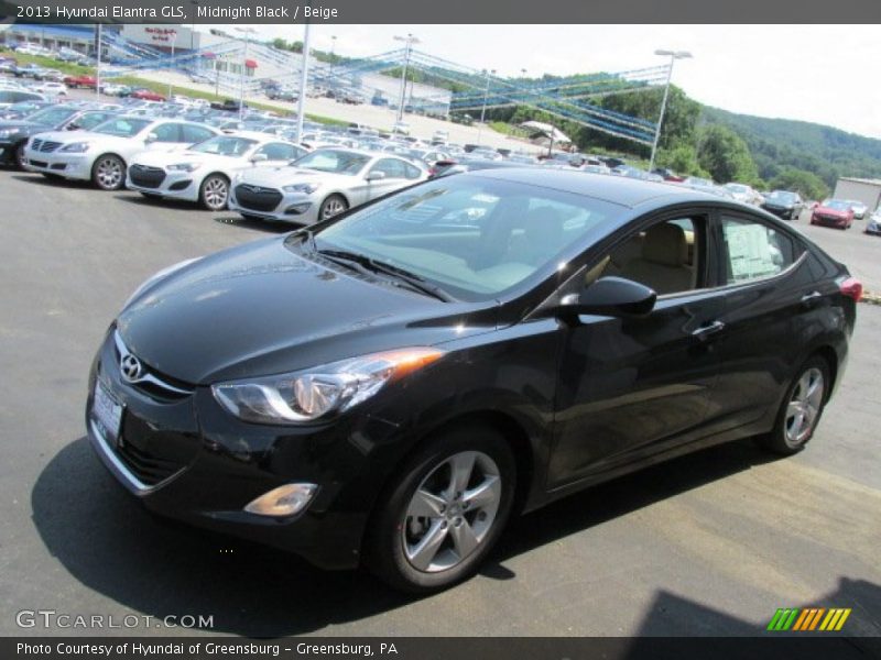 Midnight Black / Beige 2013 Hyundai Elantra GLS