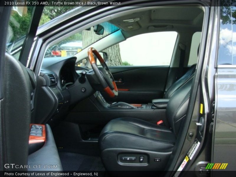 Truffle Brown Mica / Black/Brown Walnut 2010 Lexus RX 350 AWD