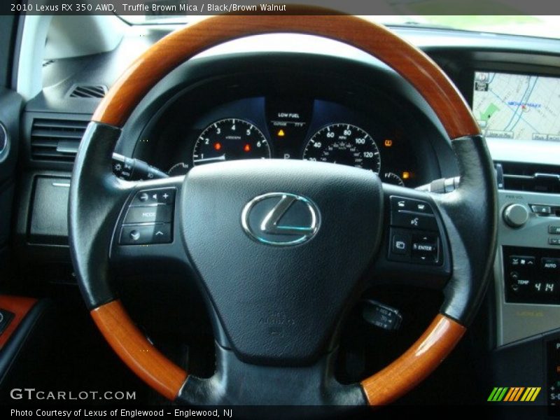 Truffle Brown Mica / Black/Brown Walnut 2010 Lexus RX 350 AWD