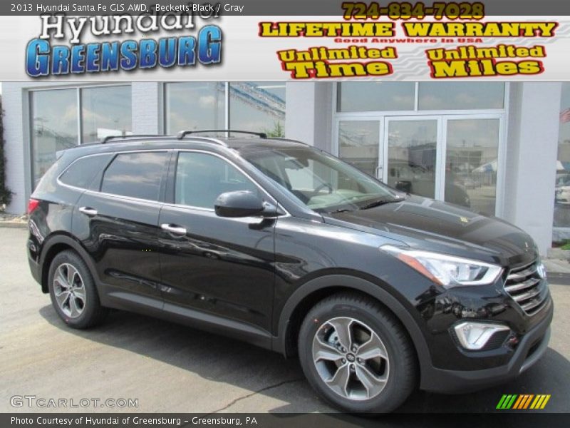 Becketts Black / Gray 2013 Hyundai Santa Fe GLS AWD