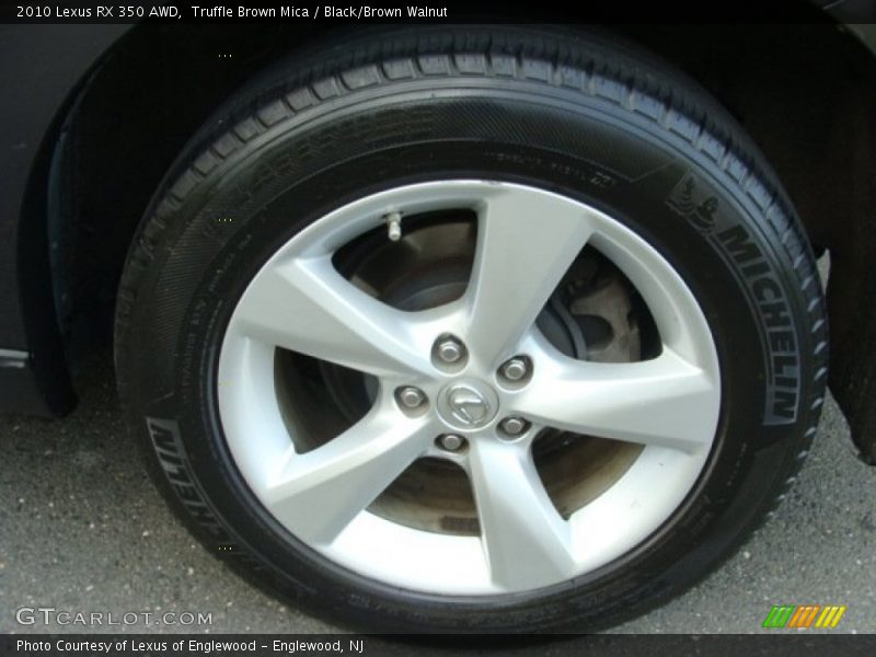 Truffle Brown Mica / Black/Brown Walnut 2010 Lexus RX 350 AWD