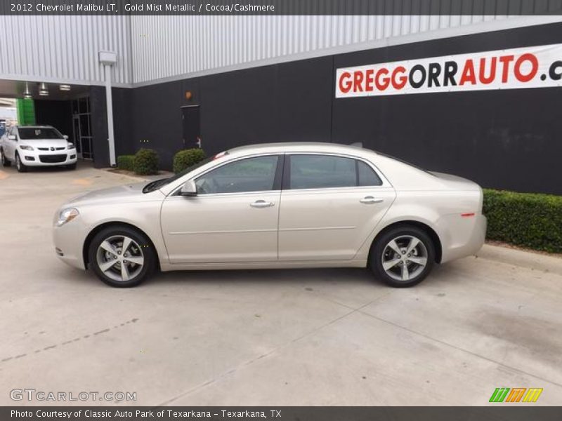 Gold Mist Metallic / Cocoa/Cashmere 2012 Chevrolet Malibu LT