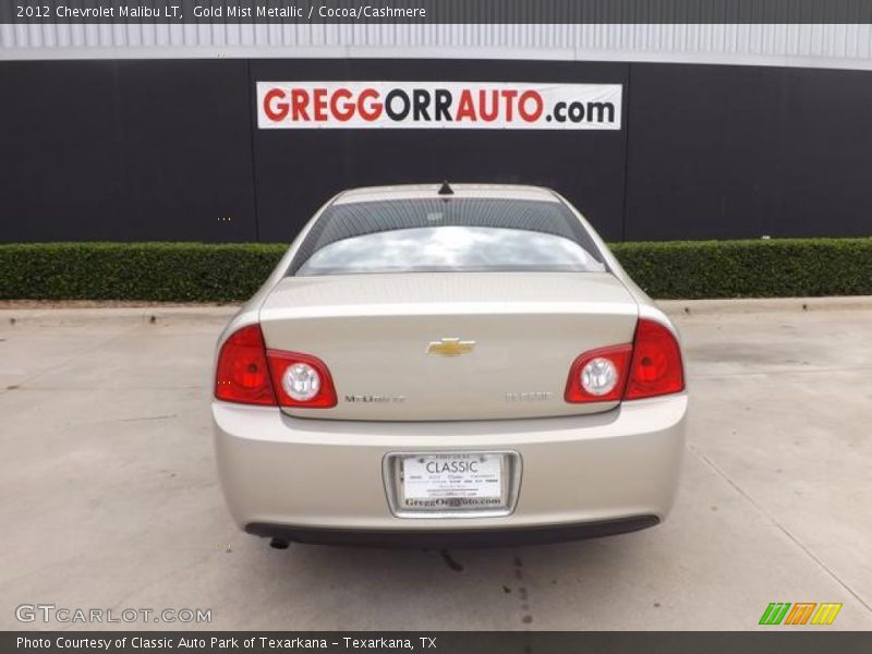 Gold Mist Metallic / Cocoa/Cashmere 2012 Chevrolet Malibu LT