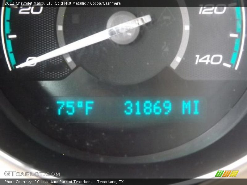 Gold Mist Metallic / Cocoa/Cashmere 2012 Chevrolet Malibu LT