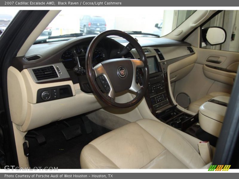 Black Raven / Cocoa/Light Cashmere 2007 Cadillac Escalade AWD