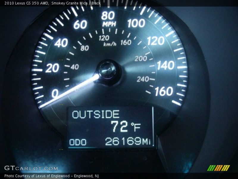 Smokey Granite Mica / Black 2010 Lexus GS 350 AWD