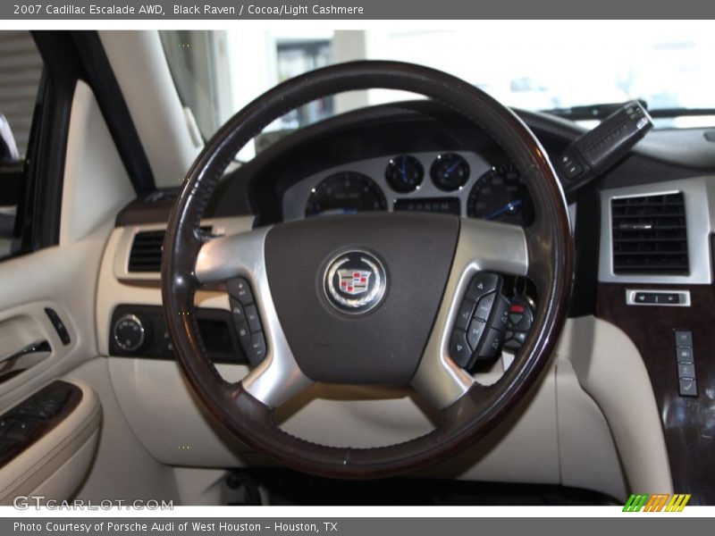 Black Raven / Cocoa/Light Cashmere 2007 Cadillac Escalade AWD