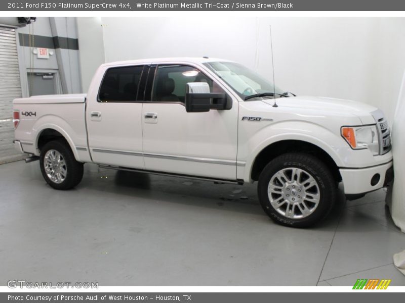 White Platinum Metallic Tri-Coat / Sienna Brown/Black 2011 Ford F150 Platinum SuperCrew 4x4