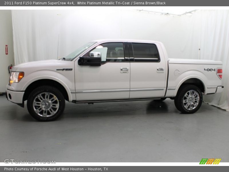 White Platinum Metallic Tri-Coat / Sienna Brown/Black 2011 Ford F150 Platinum SuperCrew 4x4