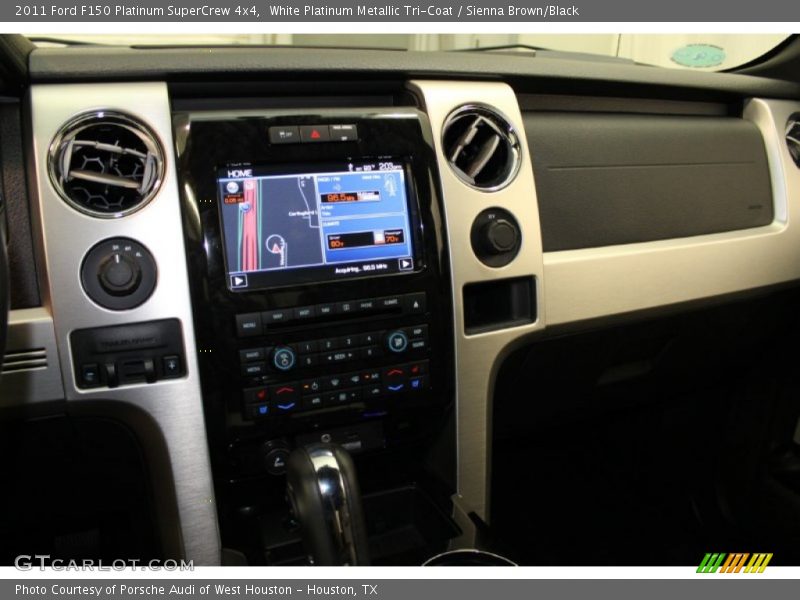 White Platinum Metallic Tri-Coat / Sienna Brown/Black 2011 Ford F150 Platinum SuperCrew 4x4