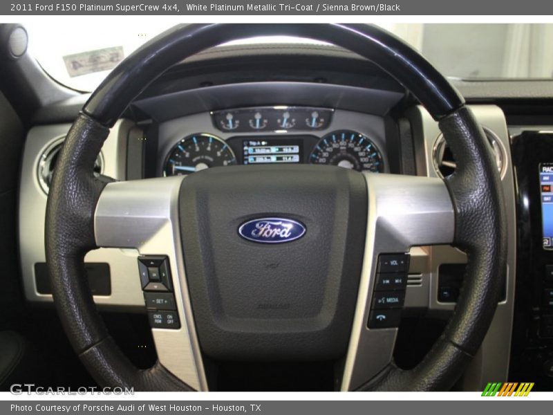 White Platinum Metallic Tri-Coat / Sienna Brown/Black 2011 Ford F150 Platinum SuperCrew 4x4