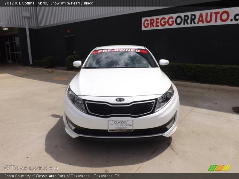 Snow White Pearl / Black 2012 Kia Optima Hybrid