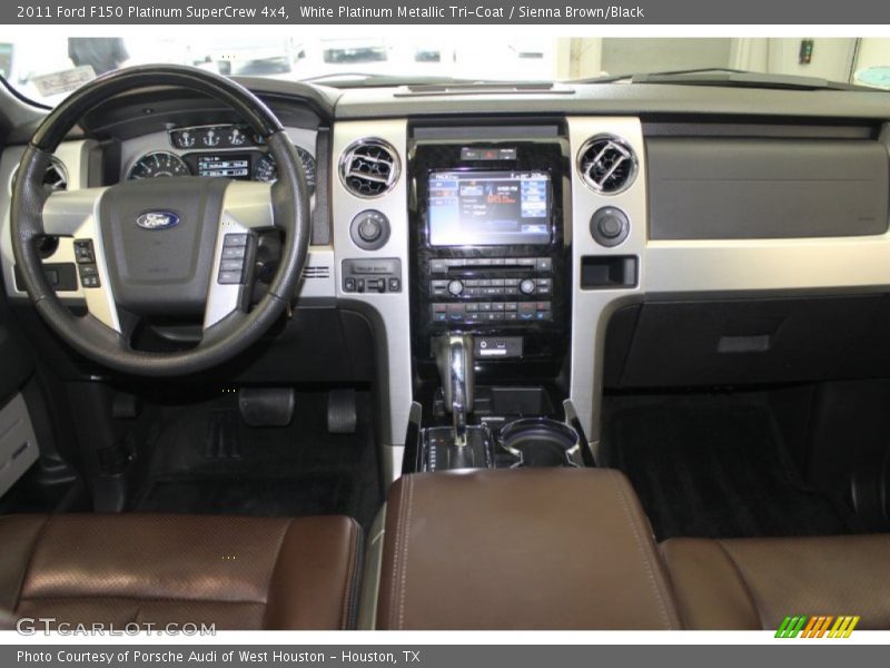 White Platinum Metallic Tri-Coat / Sienna Brown/Black 2011 Ford F150 Platinum SuperCrew 4x4