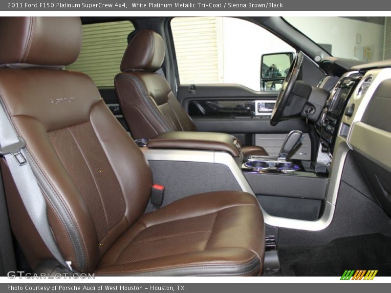 White Platinum Metallic Tri-Coat / Sienna Brown/Black 2011 Ford F150 Platinum SuperCrew 4x4
