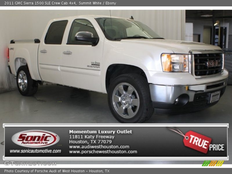 Summit White / Ebony 2011 GMC Sierra 1500 SLE Crew Cab 4x4