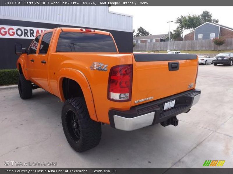 Fleet Tangier Orange / Ebony 2011 GMC Sierra 2500HD Work Truck Crew Cab 4x4