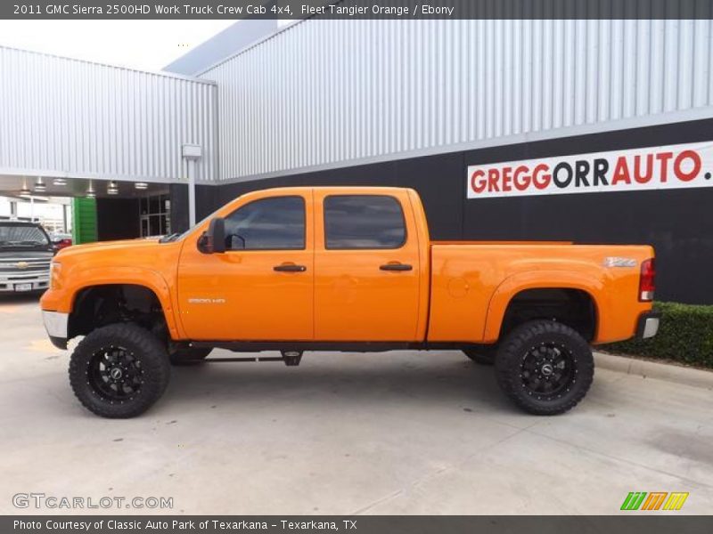 Fleet Tangier Orange / Ebony 2011 GMC Sierra 2500HD Work Truck Crew Cab 4x4