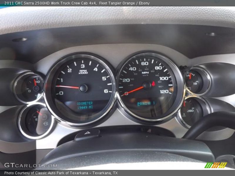 Fleet Tangier Orange / Ebony 2011 GMC Sierra 2500HD Work Truck Crew Cab 4x4