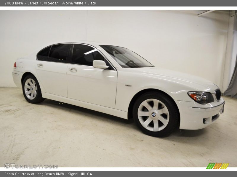 Alpine White / Black 2008 BMW 7 Series 750i Sedan