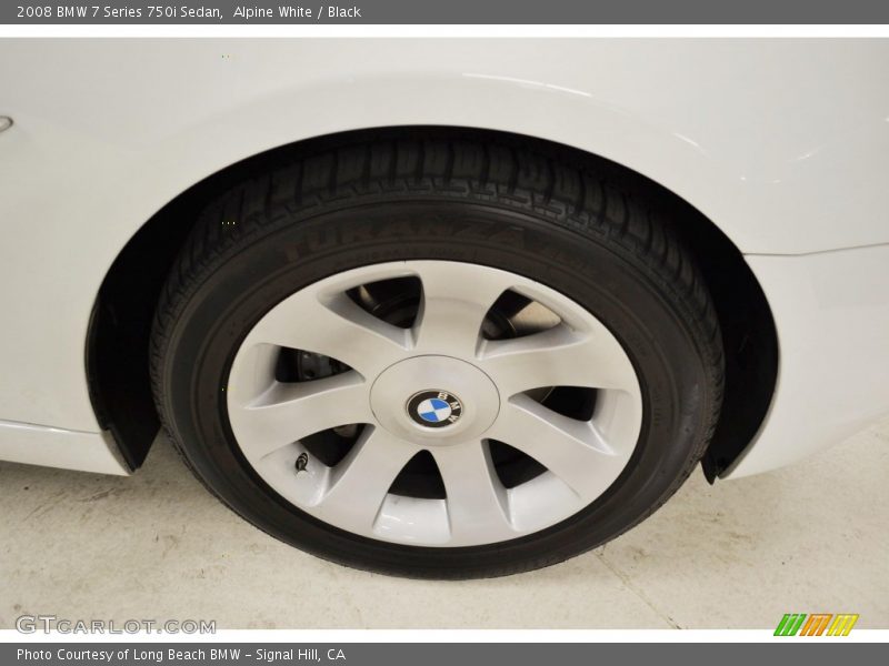 Alpine White / Black 2008 BMW 7 Series 750i Sedan