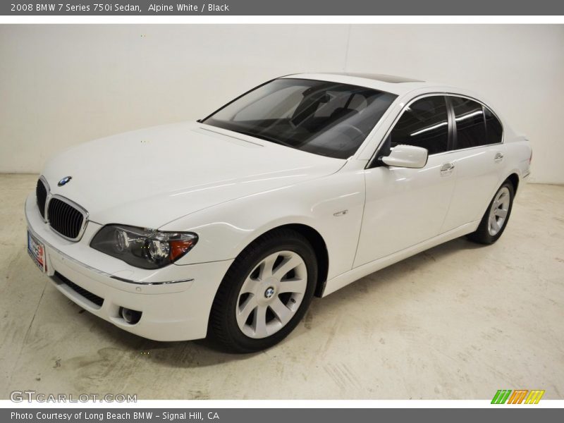 Alpine White / Black 2008 BMW 7 Series 750i Sedan