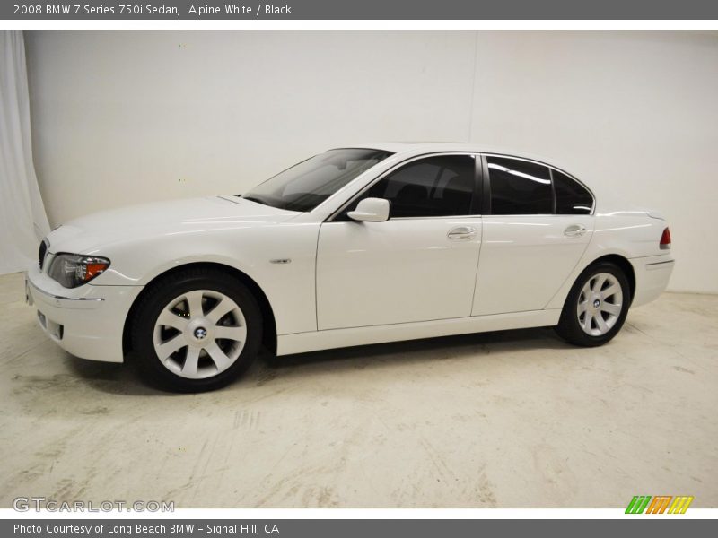 Alpine White / Black 2008 BMW 7 Series 750i Sedan
