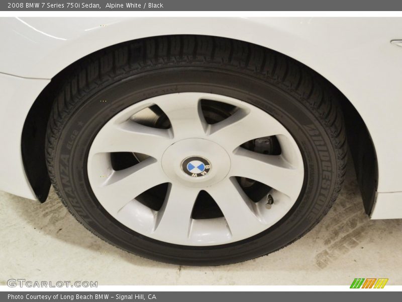 Alpine White / Black 2008 BMW 7 Series 750i Sedan