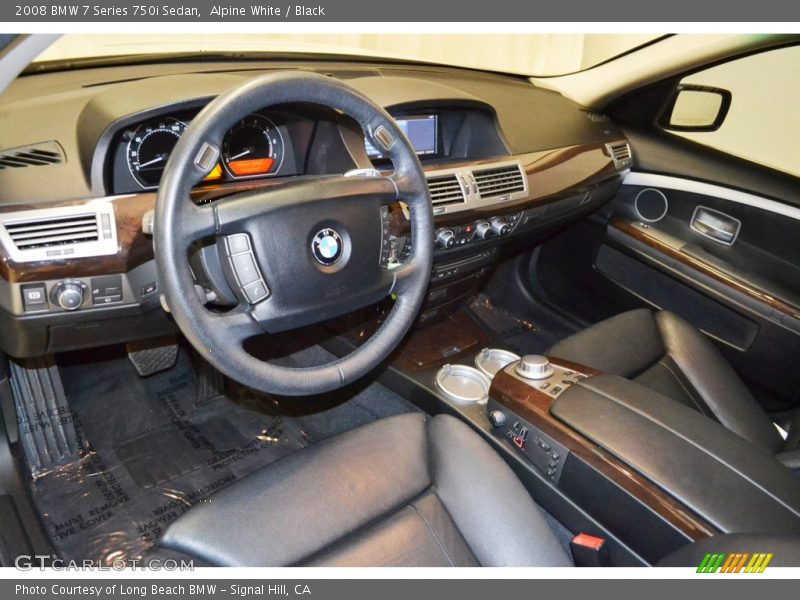 Alpine White / Black 2008 BMW 7 Series 750i Sedan