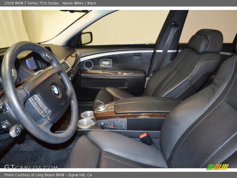 Alpine White / Black 2008 BMW 7 Series 750i Sedan