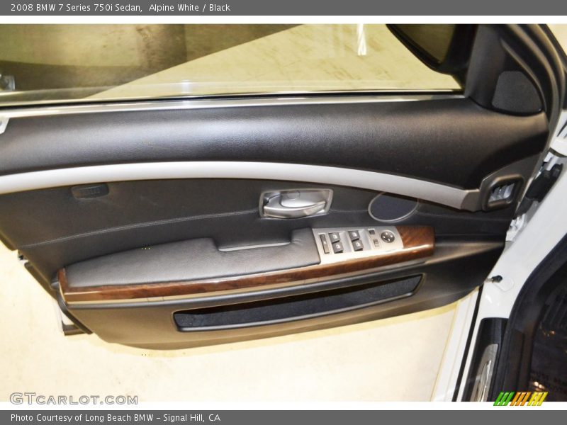 Alpine White / Black 2008 BMW 7 Series 750i Sedan