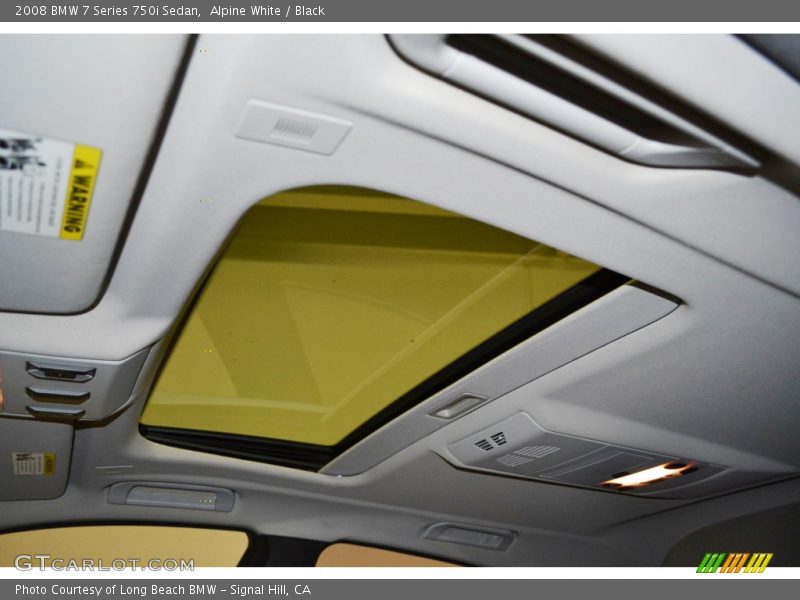 Alpine White / Black 2008 BMW 7 Series 750i Sedan