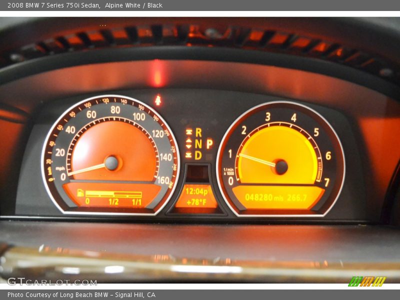 Alpine White / Black 2008 BMW 7 Series 750i Sedan