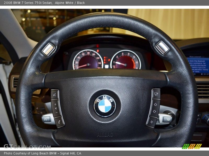 Alpine White / Black 2008 BMW 7 Series 750i Sedan