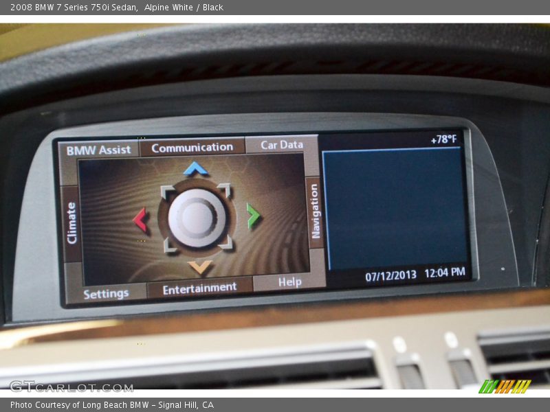 Alpine White / Black 2008 BMW 7 Series 750i Sedan