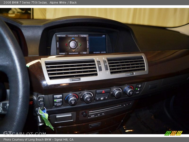 Alpine White / Black 2008 BMW 7 Series 750i Sedan