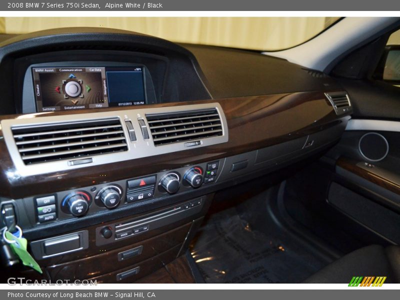 Alpine White / Black 2008 BMW 7 Series 750i Sedan