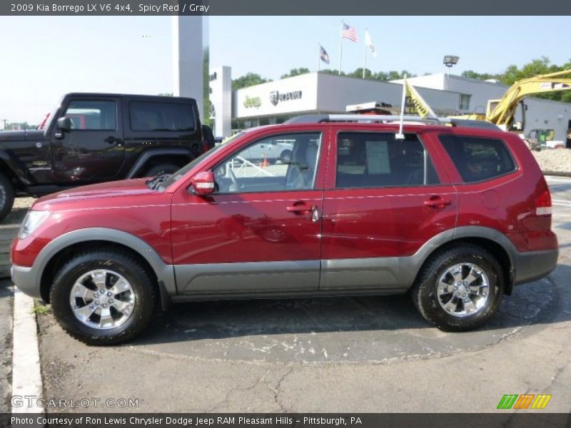 Spicy Red / Gray 2009 Kia Borrego LX V6 4x4