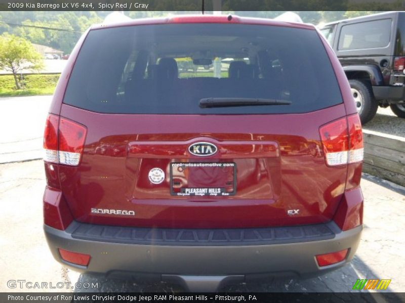 Spicy Red / Gray 2009 Kia Borrego LX V6 4x4