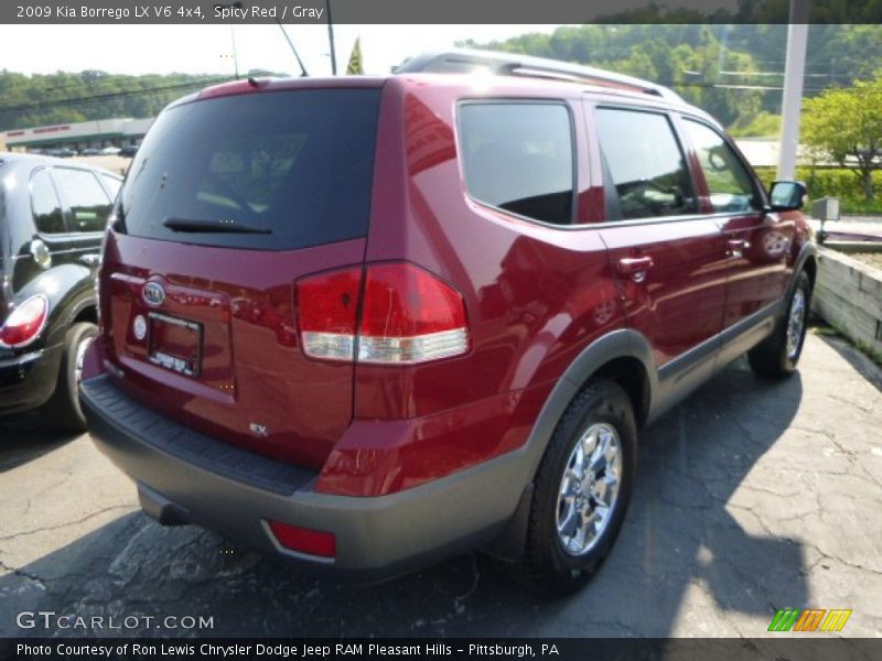 Spicy Red / Gray 2009 Kia Borrego LX V6 4x4