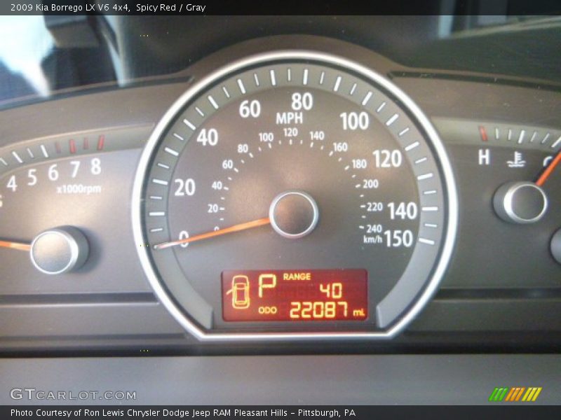 Spicy Red / Gray 2009 Kia Borrego LX V6 4x4