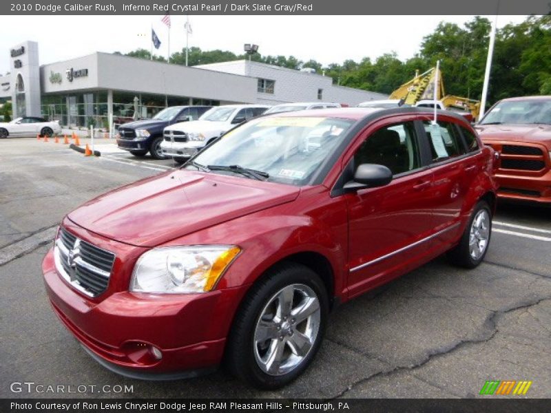 Inferno Red Crystal Pearl / Dark Slate Gray/Red 2010 Dodge Caliber Rush