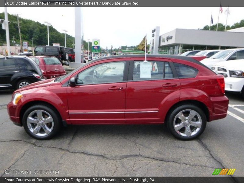 Inferno Red Crystal Pearl / Dark Slate Gray/Red 2010 Dodge Caliber Rush