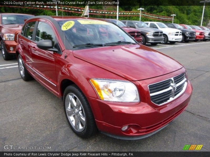 Inferno Red Crystal Pearl / Dark Slate Gray/Red 2010 Dodge Caliber Rush